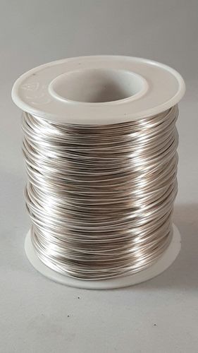 50 Meter Silberdraht 1,0 mm Schmuckdraht Kupferkern Silver Plated Copper Wire