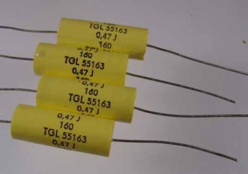 Folienkondensator axial 470 nf-160 V + 220 nf-160 V nach TGL 55163 ab 25 Stück